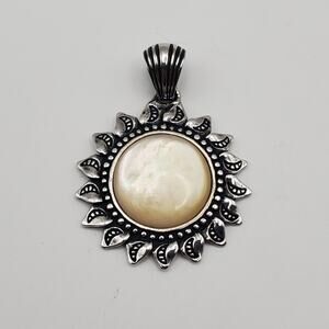 Carolyn Pollack Sterling Silver Mother of Pearl Sun Pendant/Charm